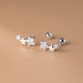 A36826 s925 sterling silver cute star rhinestone earrings