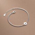 A34225 s925 sterling silver fashion simple circle unique bracelet