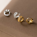 A44953 s925 sterling silver sweet dainty rhinestone stud earrings