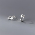 A38044 s925 sterling silver stars rhinestone design elegant earrings