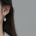 A38280 s925 sterling silver grade rhinestone rhombic elegant earrings