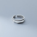 A36258 s925 sterling silver doublelayer hollowed ring