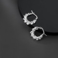 A32381 s925 sterling silver irregular bar hollowed unique chic earrings