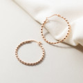 A36647 s925 sterling silver simple fashion chic geometric hoop earrings
