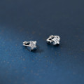 A43768 s925 sterling silver trendy sweet dainty rhinestone stars stud earrings