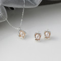 A43499 s925 sterling silver sweet pearl elegant necklace