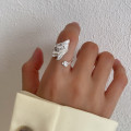 A32579 bigins irregular wrinkleds925 sterling silver ring
