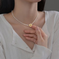 A36910 s925 sterling silver chic baroque pearl necklace
