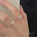 A44434 s925 sterling silver trendy sweet fashion rhinestone bead ring