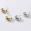 A40849 s925 sterling silver short stud elegant simple earrings