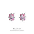A37101 925 sterling silver square earrings