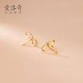 A33642 s925 sterling silver rhinestone bow earrings