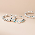 A46428 s925 sterling silver simple elegant rhinestone eye ring