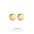 A35692 925 sterling silver fashion vintageins simple ball earrings