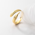 A36565 s925 sterling silver feather ring