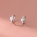 A44688 s925 sterling silver trendy sweet dainty rhinestone square stud earrings