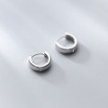 A35523 s925 sterling silver simple circle circle geometric earring earrings