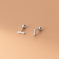 A35970 s925 sterling silver fashion simple rhinestone earrings