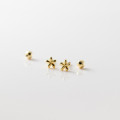 A35578 s925 sterling silver simple earrings