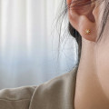 A44176 s925 sterling silver stud extra dainty rhinestone sweet earrings