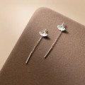 A45162 s925 sterling silver trendy sweet simple string stud earrings