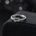 A45113 s925 sterling silver sweet simple twist rope ring