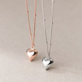 A37848 s925 sterling silver simple heart elegant sweet necklace