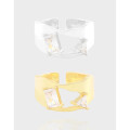A40985 design geometric triangle cubic zirconia sterling silver s925 ring