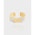 A39397 design double twist cubic zirconia sterling silver s925 ring