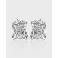 A40289 unique vintage statement geometric square rose earrings