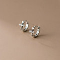 A35552 s925 sterling silver chic simple thai silver vintage cross earrings