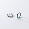 A35641 s925 sterling silver colorful simple unique fashion earrings