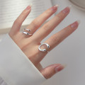 A38401 s925 sterling silver design bar adjustable ring
