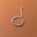 A36301 s925 sterling silver double simple trendy sweet ring