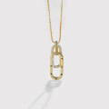 A33010 design 925 sterling silver vintage unique initial cubiczirconia pendant necklace