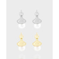 A40525 design pearl sterling silver s925 earrings