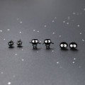 A36842 s925 sterling silver black earrings