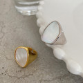 A32577 shell 925 sterling silver ring