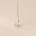A34096 s925 sterling silver rhinestone silver necklace