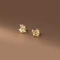 A36005 s925 sterling silver flower earrings