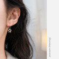 A42941 s925 sterling silver stars sweet hollowed earrings