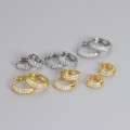 A43575 s925 sterling silver vintage unique wide rhinestone stud earrings