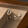 A43453 s925 sterling silver simple weave trendy earrings