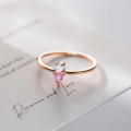 A42953 s925 sterling silver fashion sweet rhinestone teardrop design ring