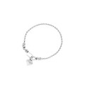 A35029 design unique vintage silver bead heart charm bracelet