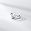 A36321 s925 sterling silver laye bar ring