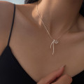 A42849 s925 silver trendy butterfly design necklace