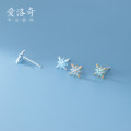 A33201 s925 sterling silver simple trendy rhinestone sweet chic cute earrings