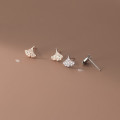 A33880 s925 sterling silver simple trendy rhinestone silver sweet chic earrings