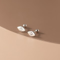 A43468 s925 silver cute rhinestone eye stud earrings